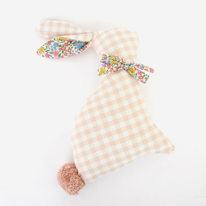 Gingham Bunny Cushion