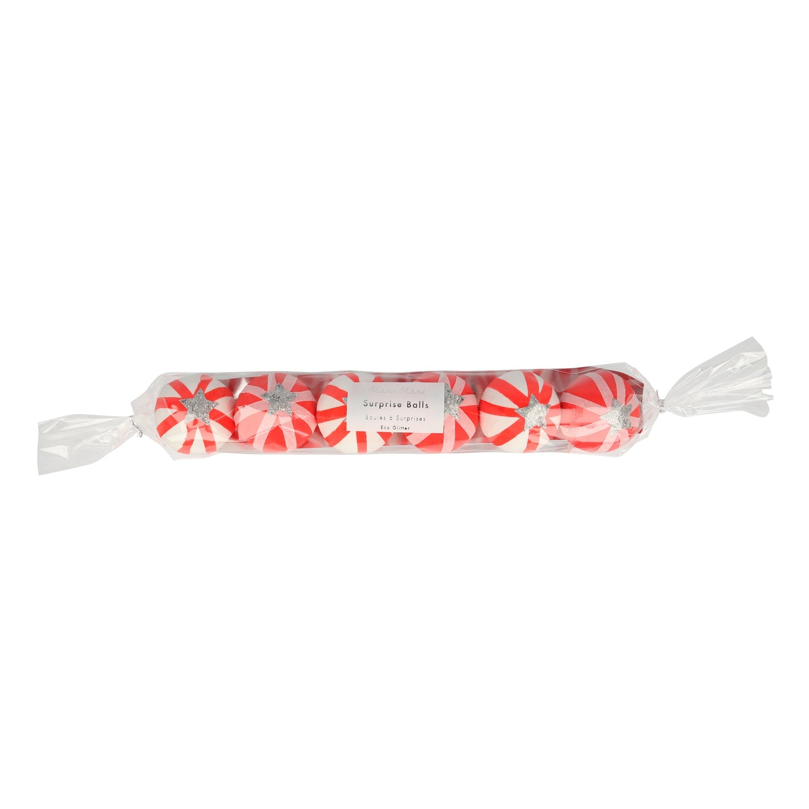 Set of Peppermint Candy Surprise Balls in packaging