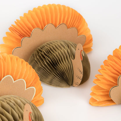 Close up of Turkey Place Card