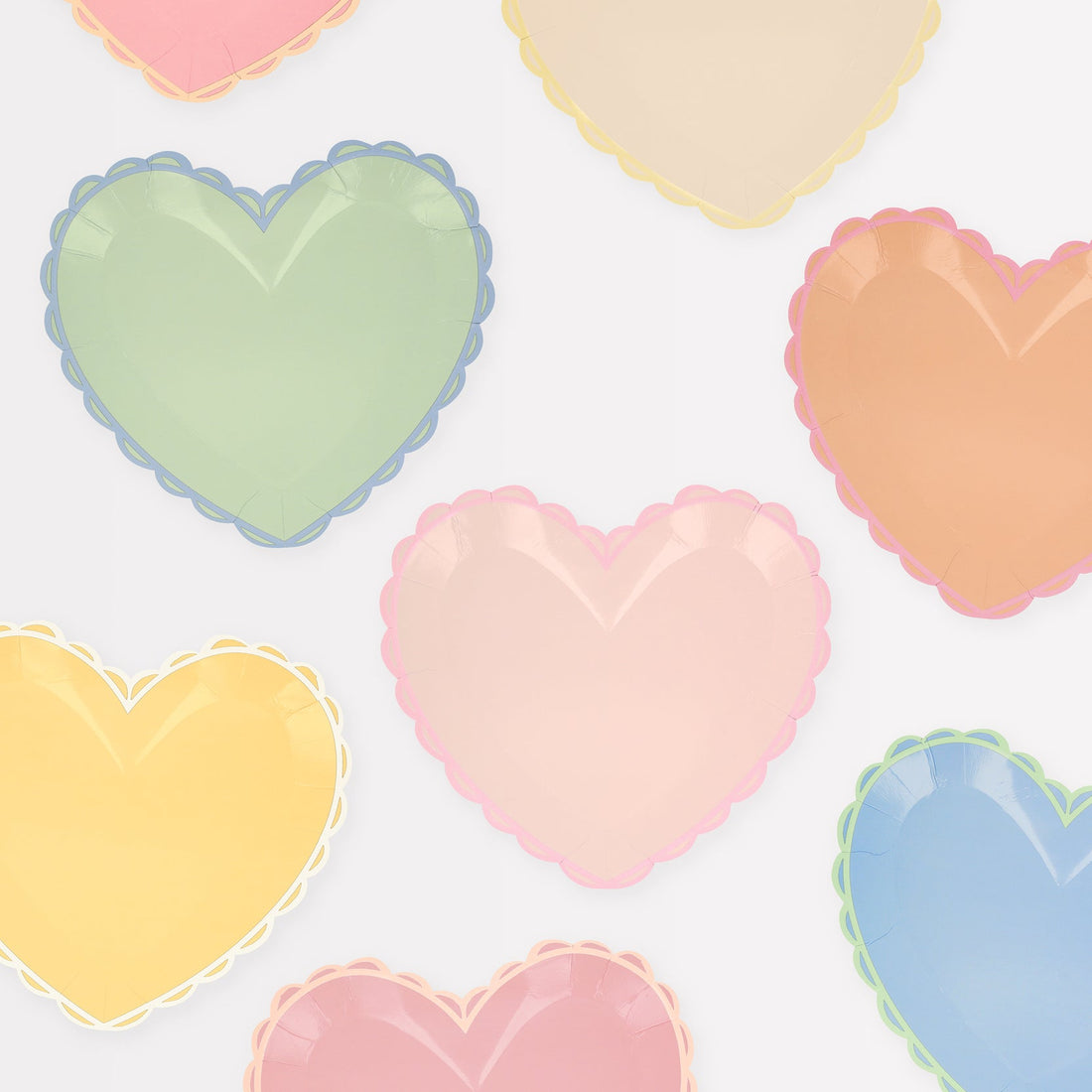 Pastel Heart Plates by Meri Meri