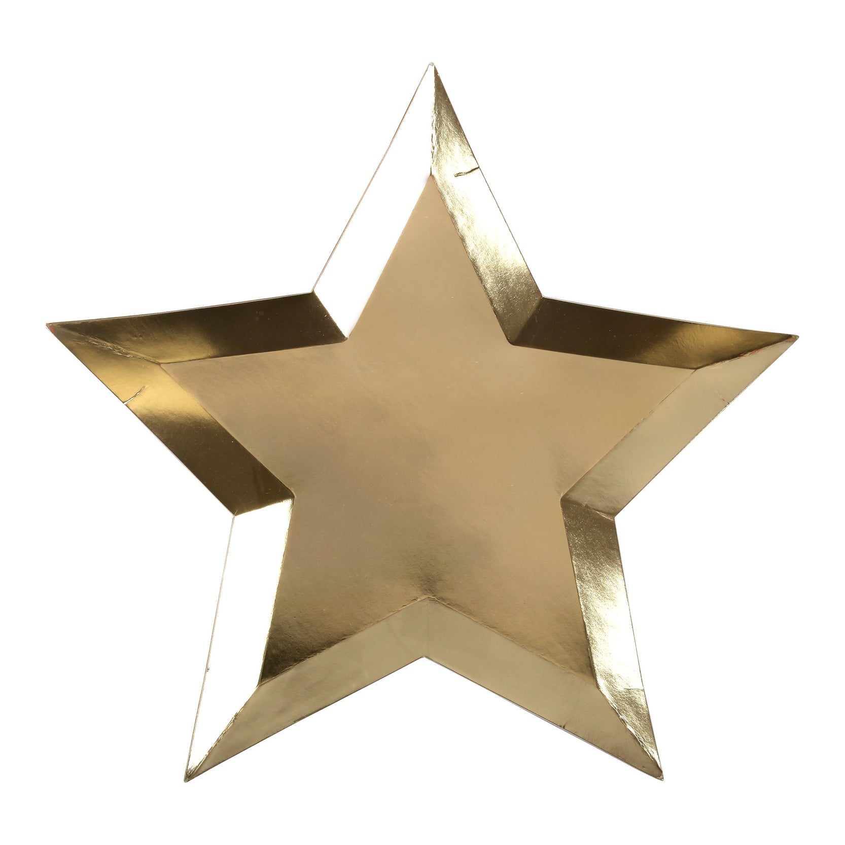 Shiny gold star shaped plate