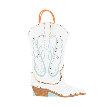 White boot gift bag by Meri Meri. 