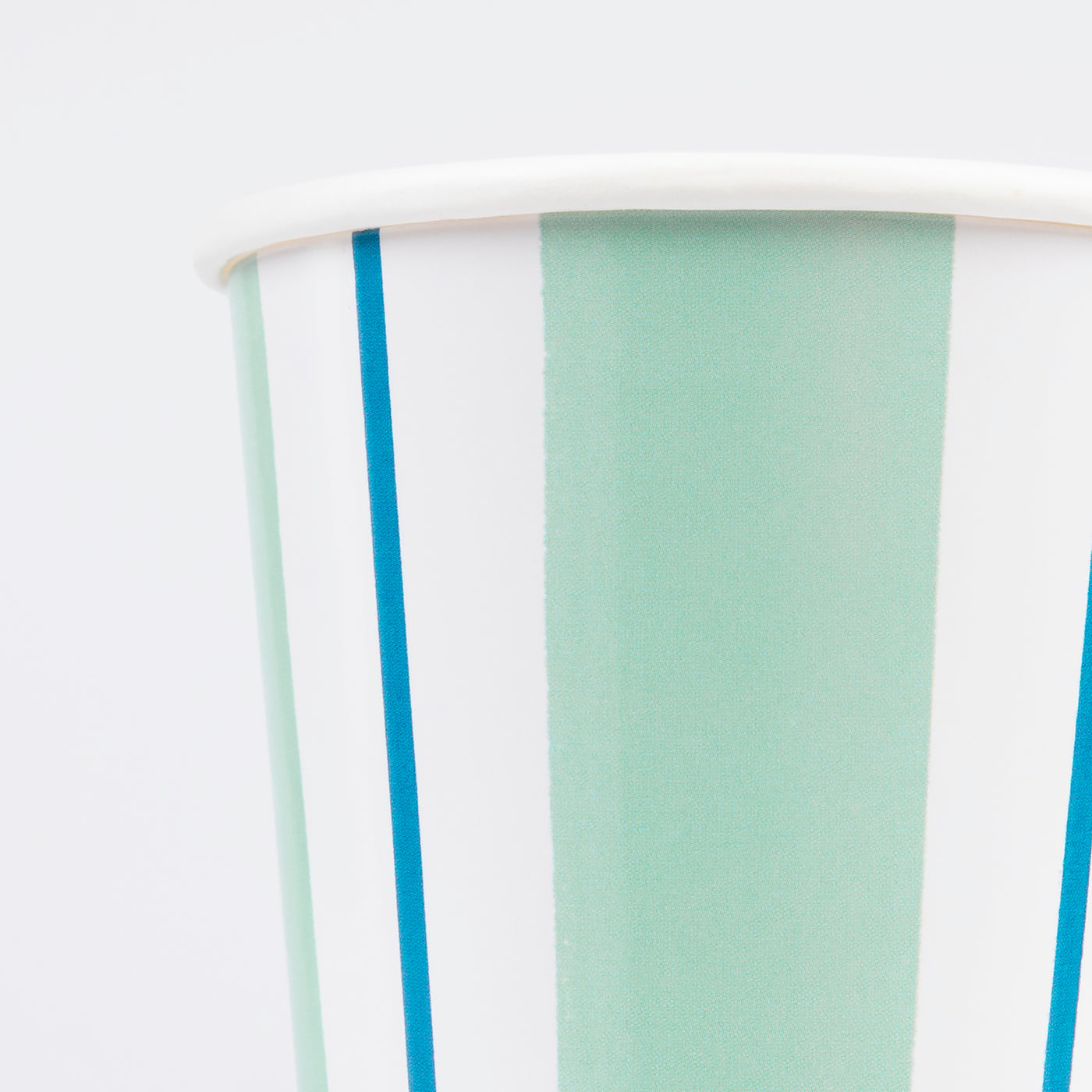 Close up of Meri Meri Preppy Stripe Cup. 