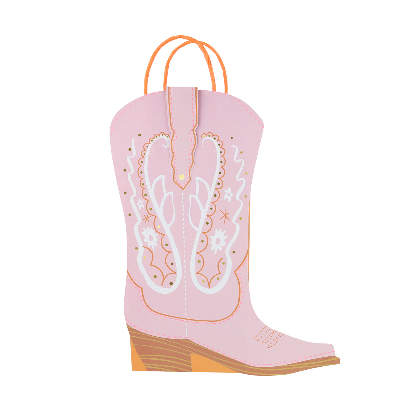 Pink boot gift bag by Meri Meri. 