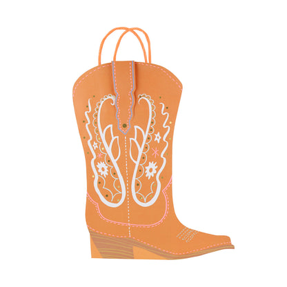 Orange boot gift bag by Meri Meri. 