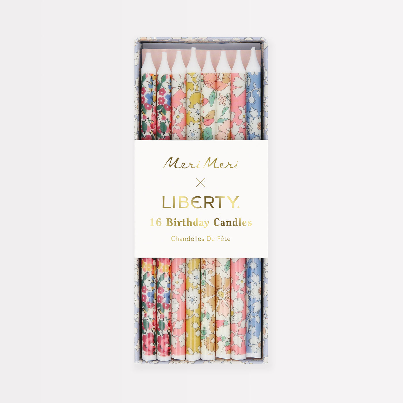 Meri Meri x Liberty Mixed Print Party Candles.