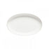 A white oval plate from the Casafina Living Pacifica Salt Serveware collection on a white background, featuring a matte finish.