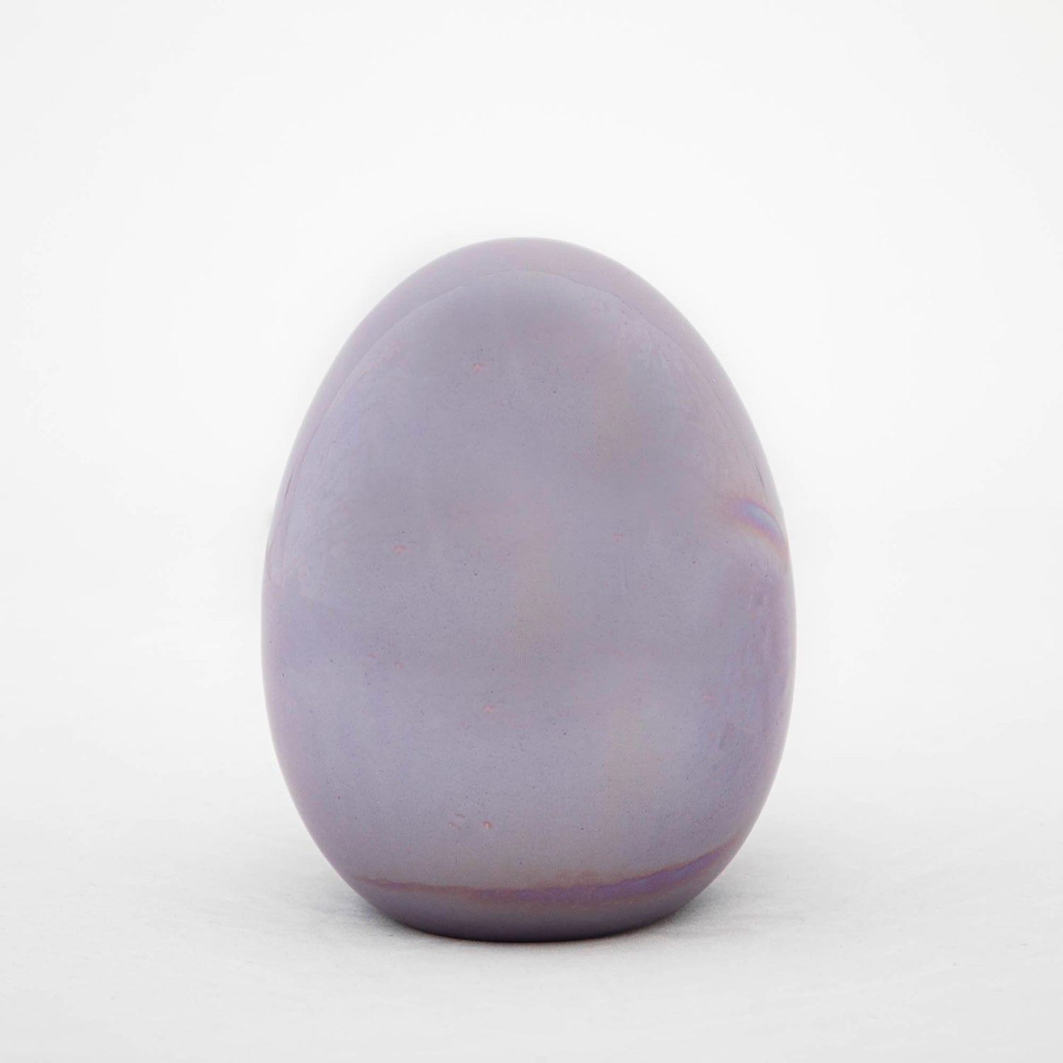 A Glitterville large iridescent Easter egg on a white background.