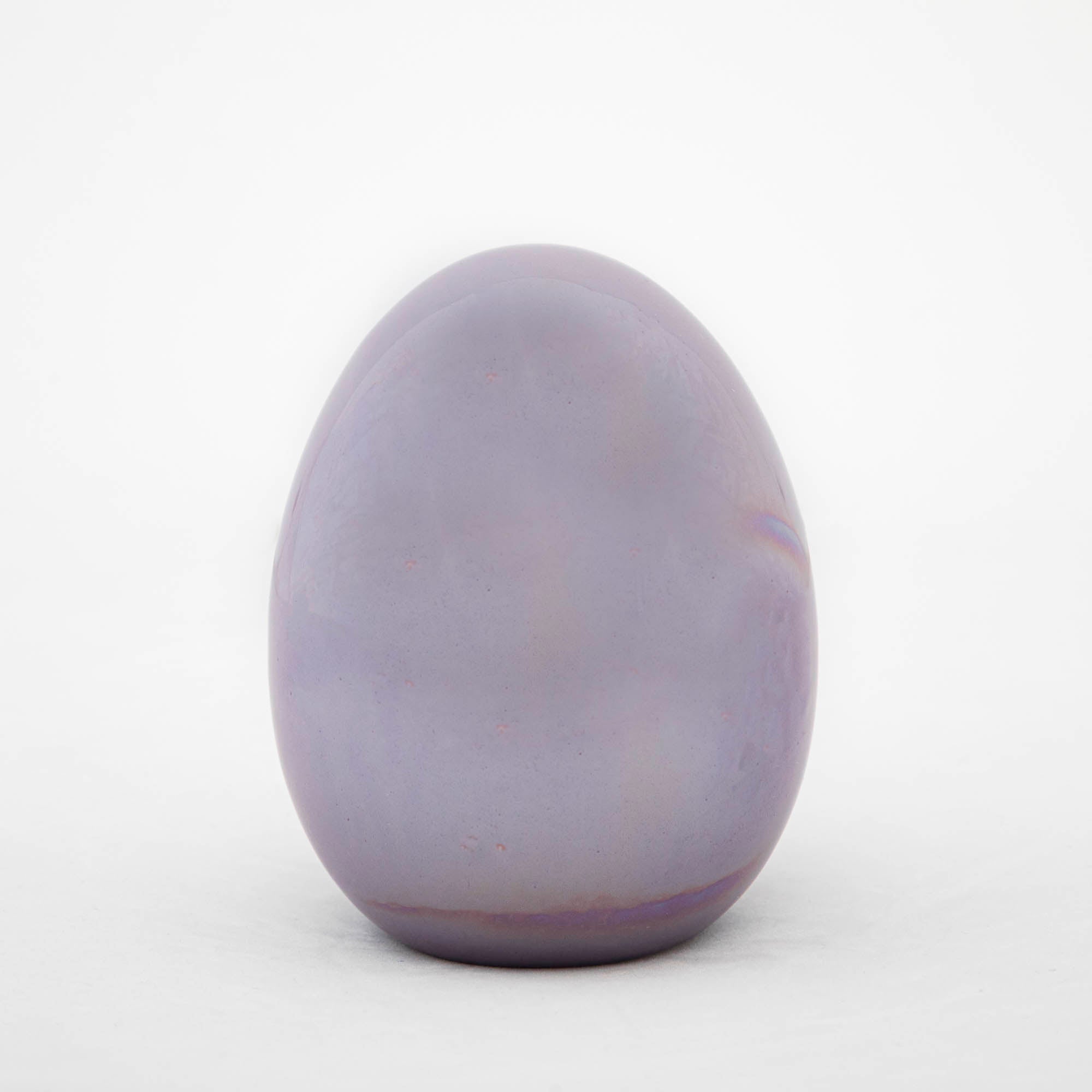 A Glitterville large iridescent Easter egg on a white background.