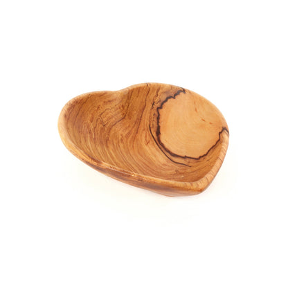 Set of Three Wild Olive Wood Nesting Heart Bowls