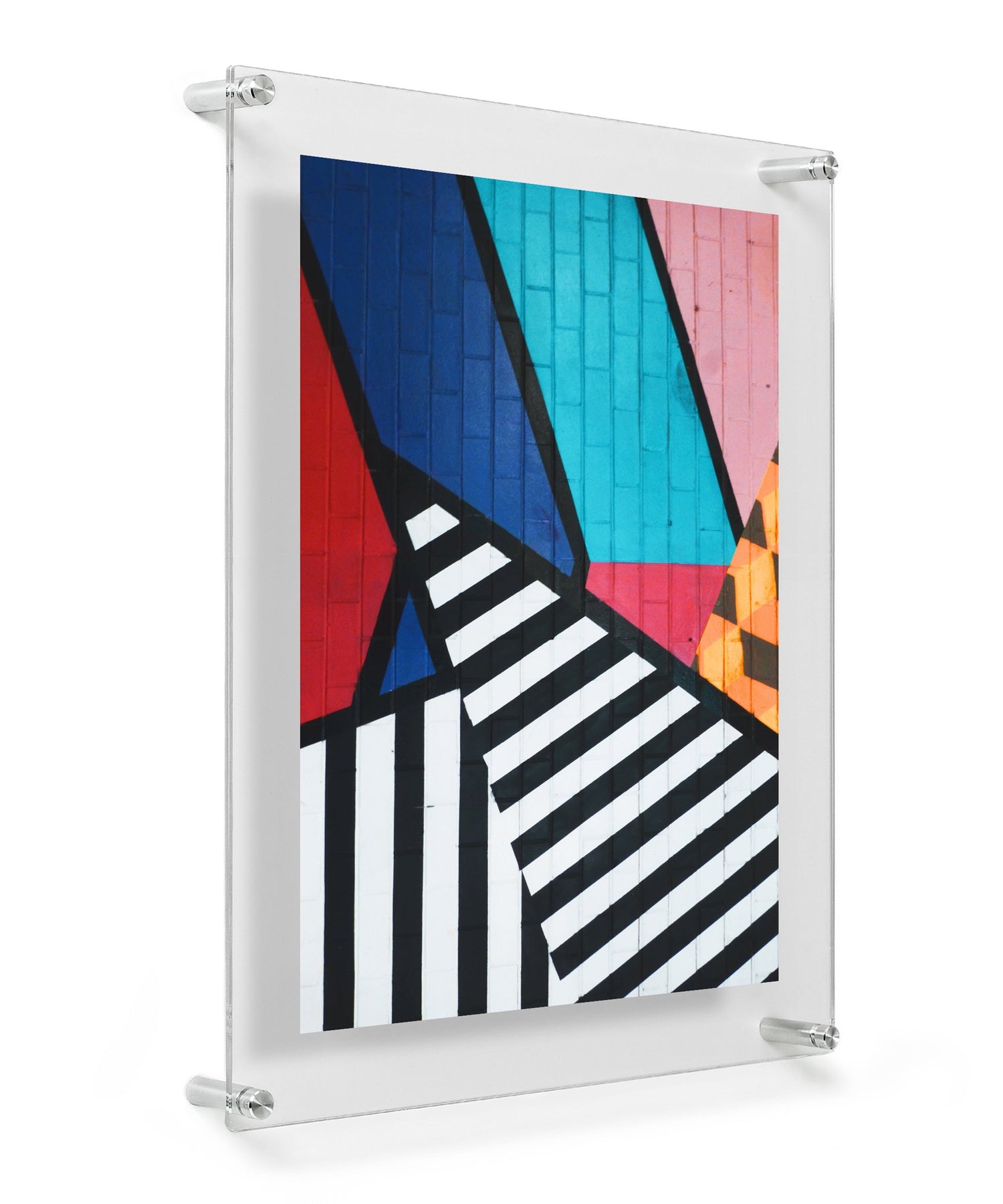 Double Panel Acrylic Floating Frames, Silver