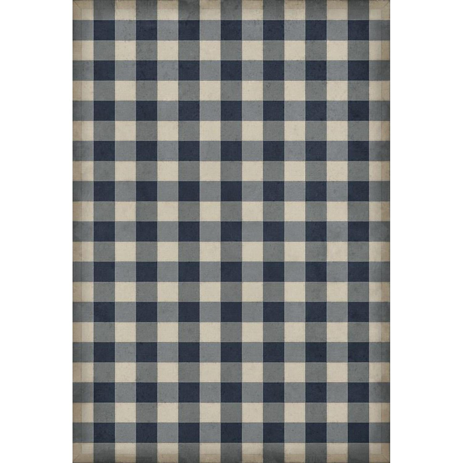 Williamsburg Blue Gingham Vinyl Rug