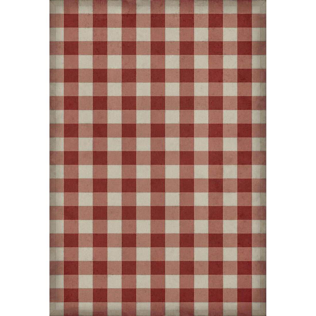 Williamsburg Red Gingham Vinyl Rug