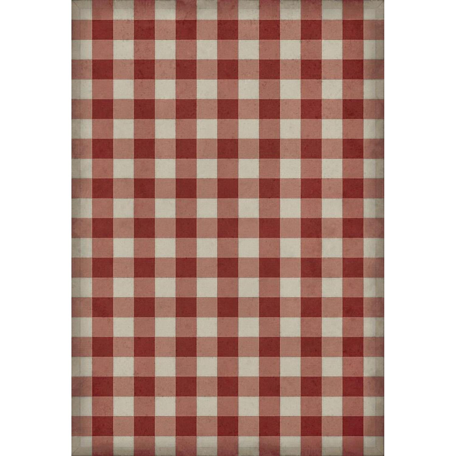 Williamsburg Red Gingham Vinyl Rug