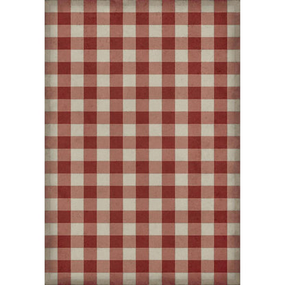 Williamsburg Red Gingham Vinyl Rug