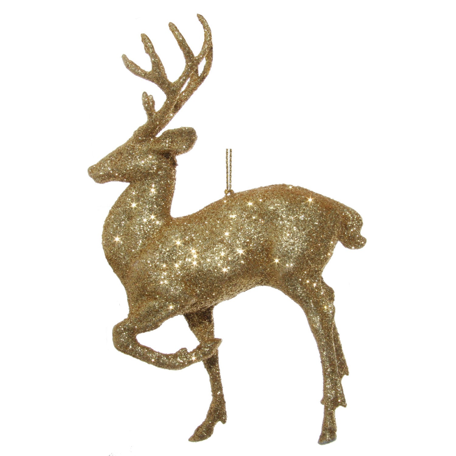 Gold Glitter Deer ornament 