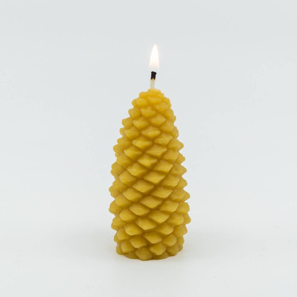 Beeswax Pine Cone Candles