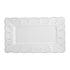 Bella Bianca Small Rectangular Platter by Arte Italica with decorative edge detailing.