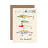 An ink and watercolor illustration of four colorful fishing lures with the caption "You&