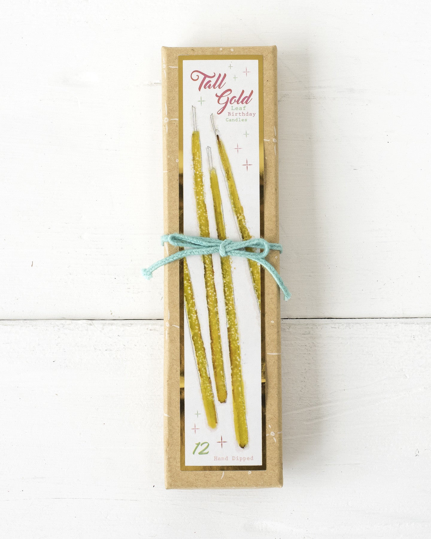 Tall Gold Party Candle Boxed Set of 12