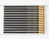 A collection of Blackwing Matte Pencil Set of 12 pencils arranged in parallel on a white surface.