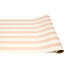 A paper roll with thick pink and white stripes running down the length.