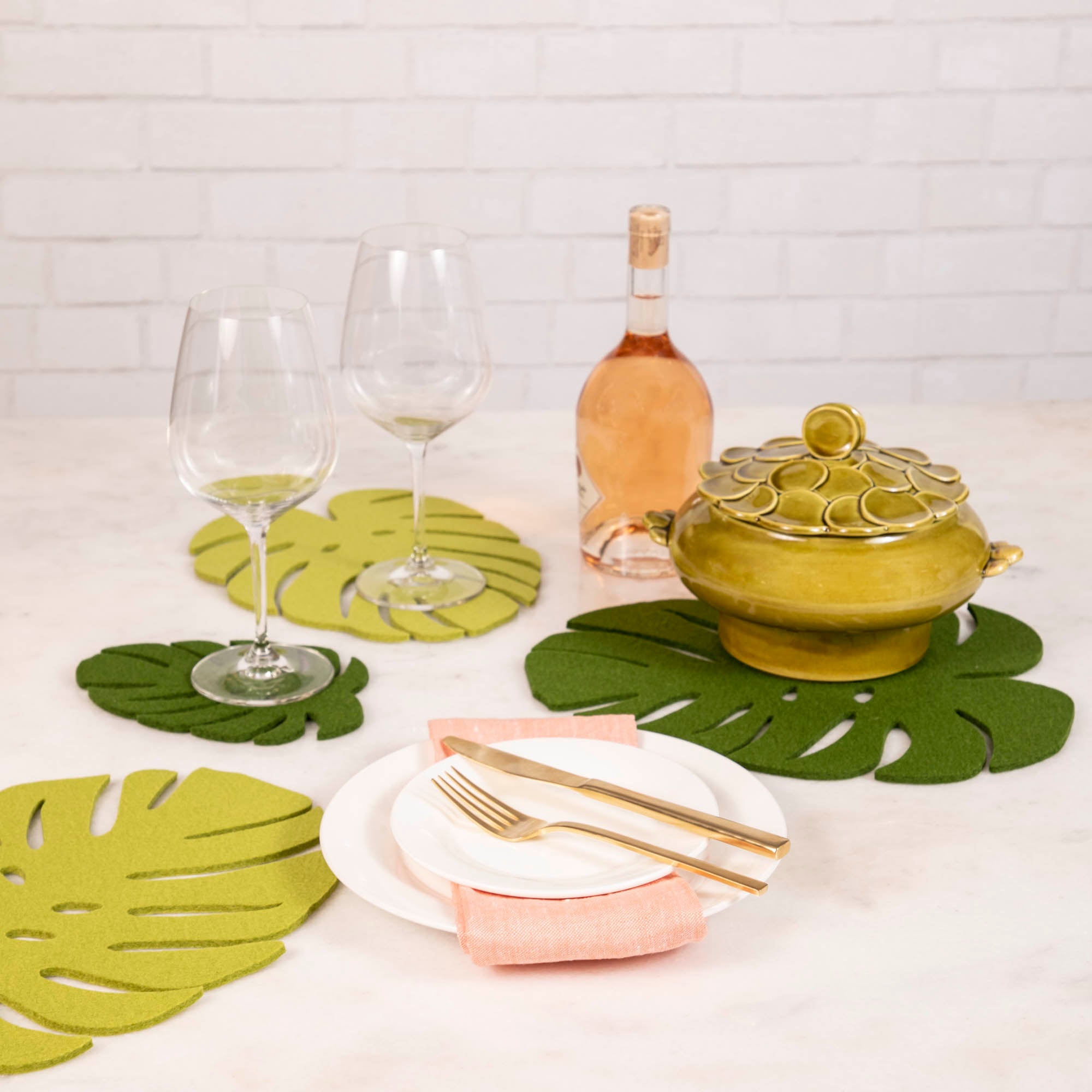 Monstera Leaf Felt Trivet