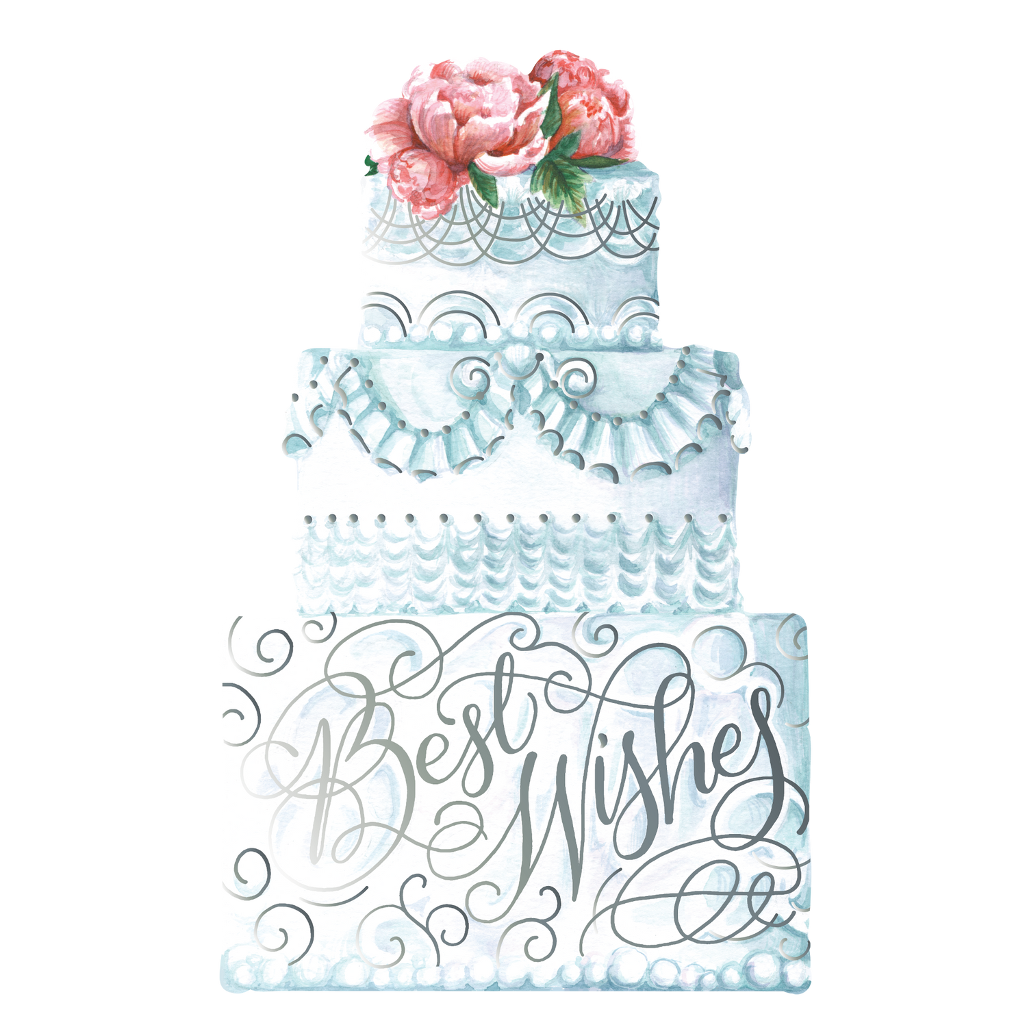 Best Wishes Cake Grand Flat Note