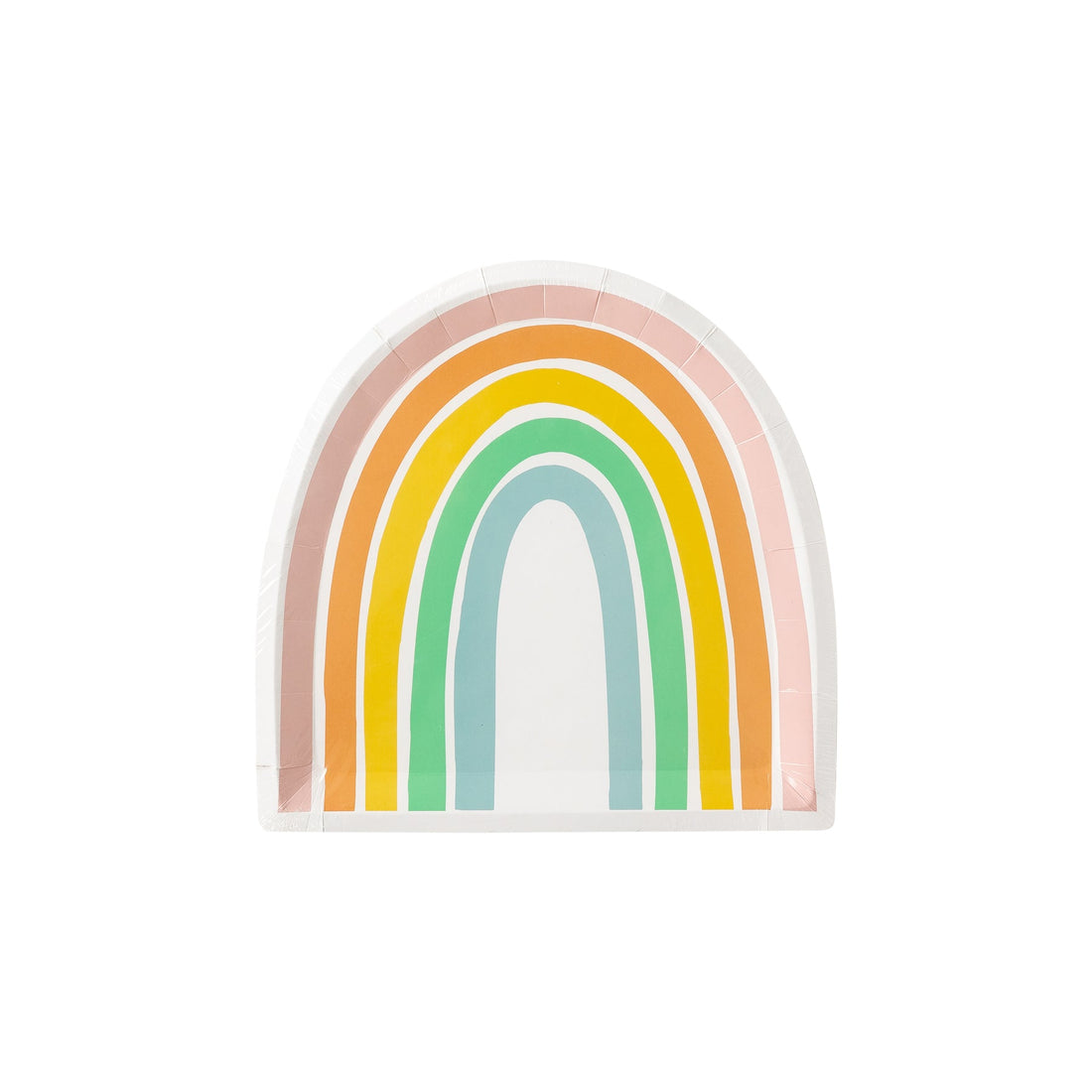 Rainbow Shaped Plate with gold foil accents against a white background by My Mind&