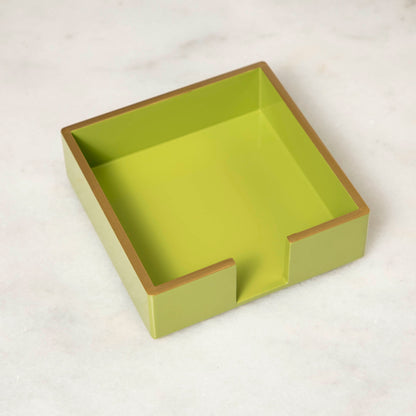 Beverage Napkin Caddy in Moss Trim