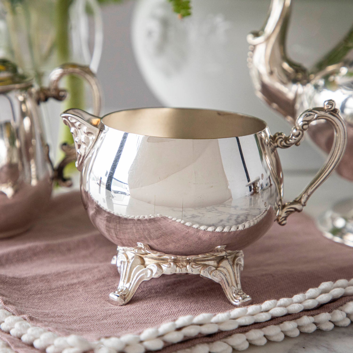 Vintage Silver-Plate Creamer