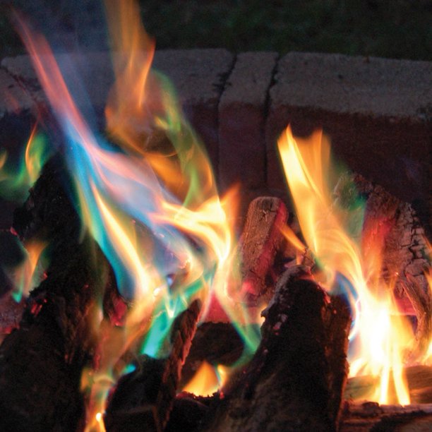 A roll of Magic Yule Logs-Rainbow Flames with a tag on it, perfect for a fireside gathering from Tops Malibu.