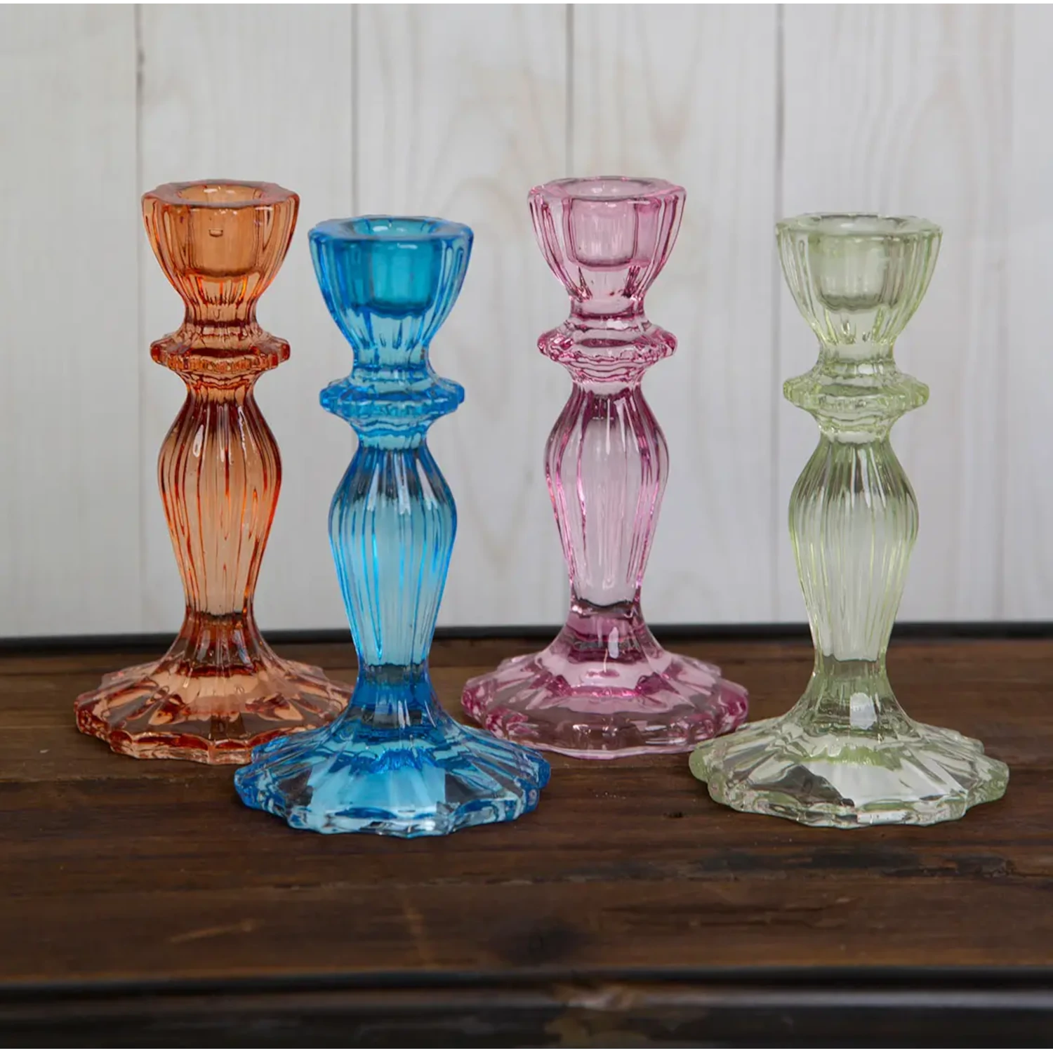 Pressed Glass Candleholder