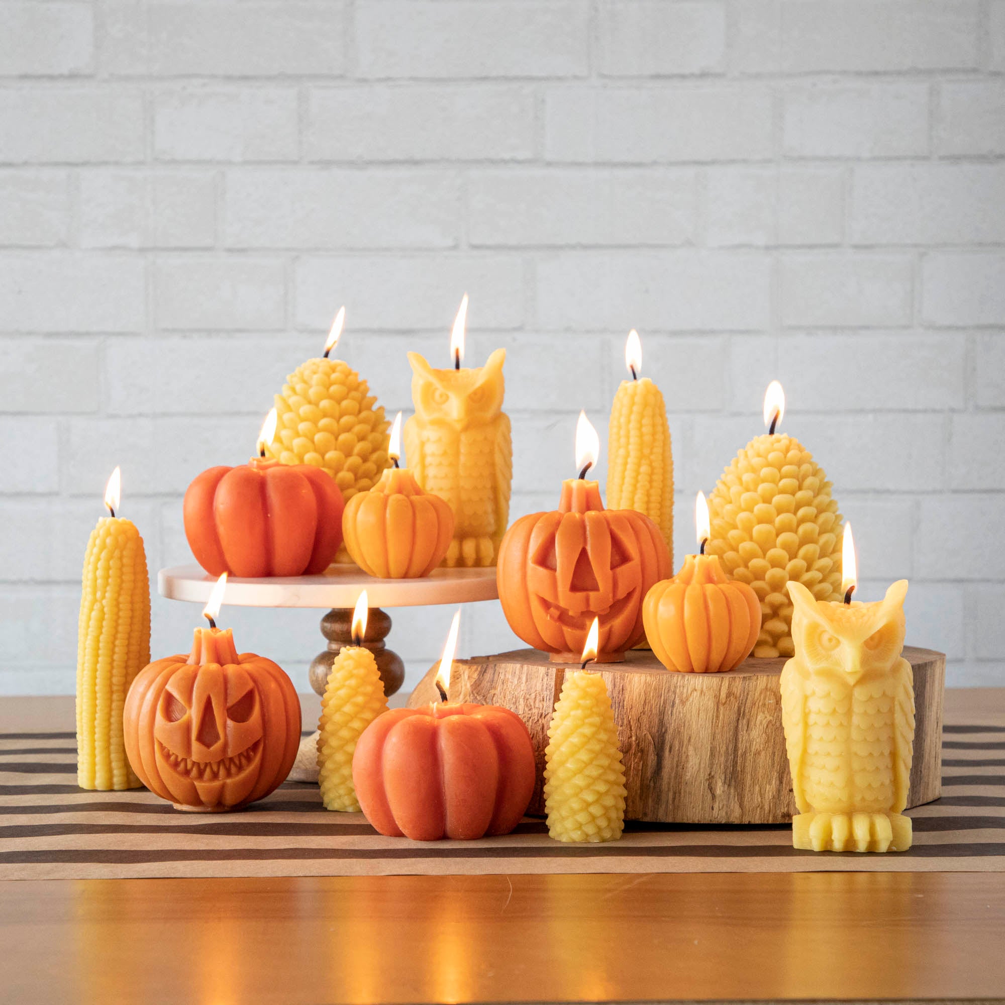 Beeswax Pumpkin Candles