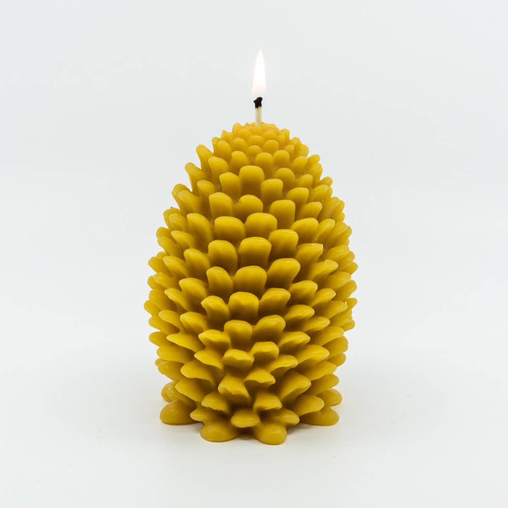 Beeswax Pine Cone Candles