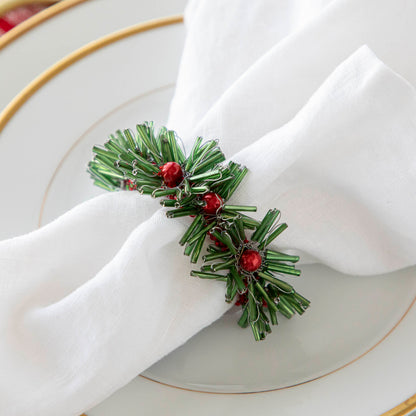 Beaded Flower Napkin Ring