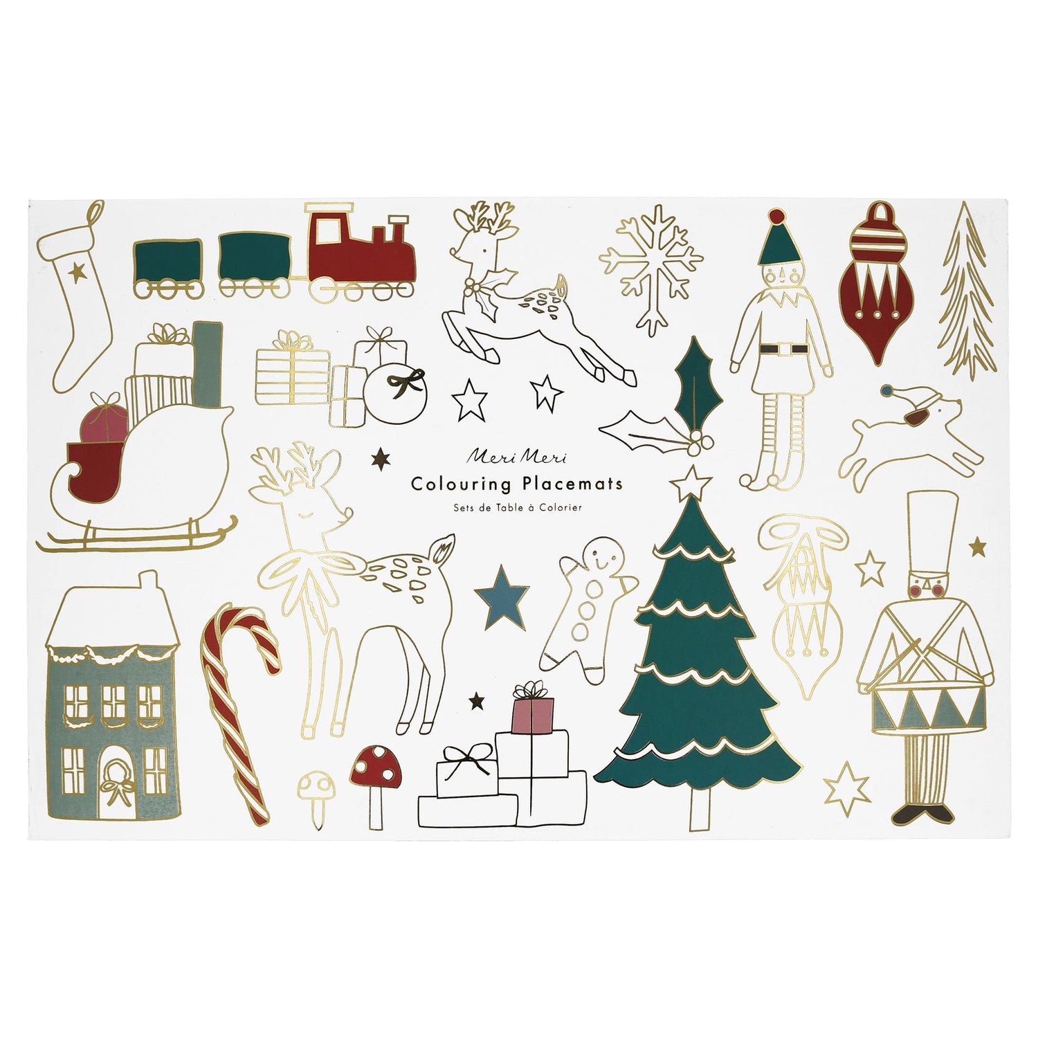 Package of Christmas Coloring Placemats