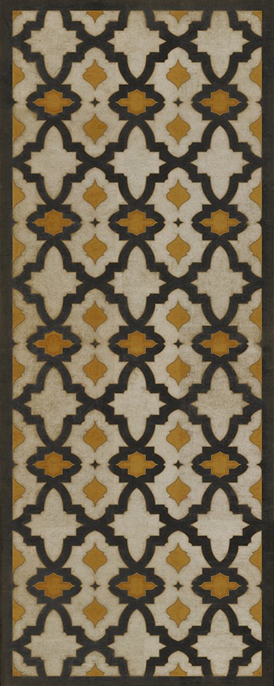 Geometric Rajha Vinyl Rug - Pattern 31