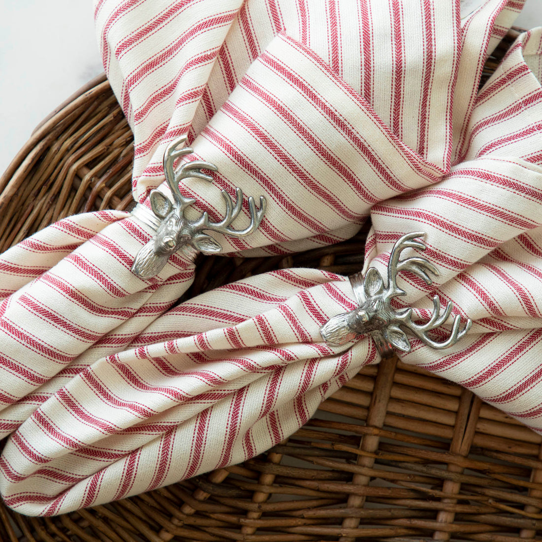 Silver Reindeer Napkin Ring