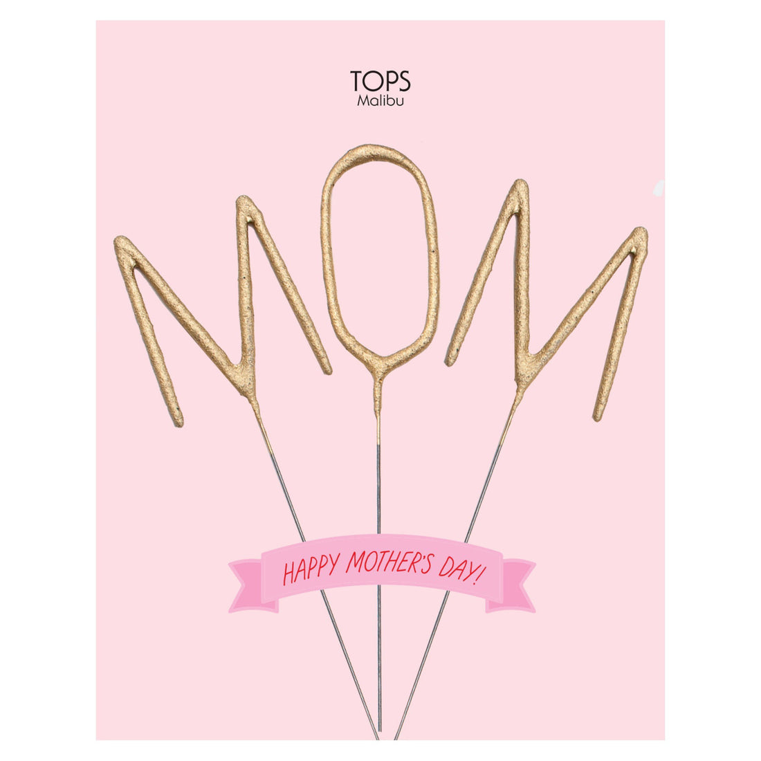 &quot;MOM&quot; Big Golden Sparkler Wands